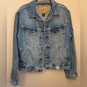 Abercrombie & Fitch Vintage Y2K Denim Distressed 100% Cottons Men’s Jacket Small